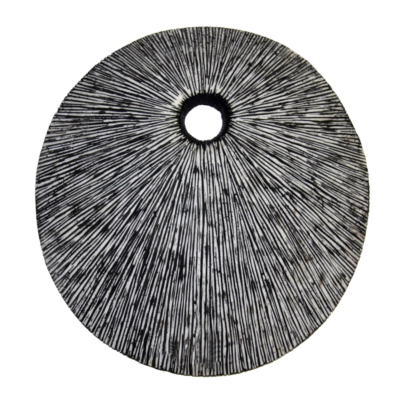 Screen Gems Sandstone Ribbed Round Wall Decor Top Hole 20" X 20" X 2" - Pack Of 2